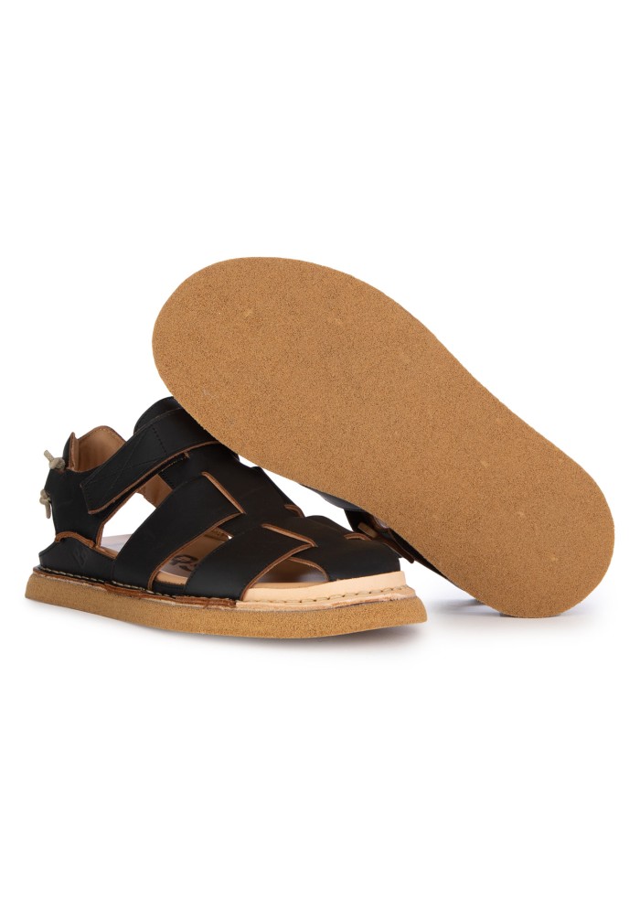 sandali donna bng real shoes lo fisherman nero