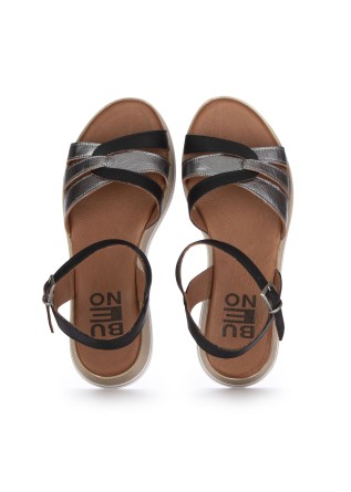 BUENO | SANDALEN KNÖCHELRIEMEN SILBER SCHWARZ