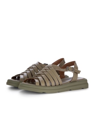 damen sandalen bueno geflochtenem design grun