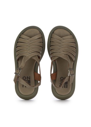 BUENO | SANDALEN GEFLOTCHTENEM DESIGN GRÜN