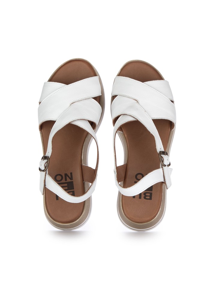 damen sandalen bueno gekreuzten riemen weiss