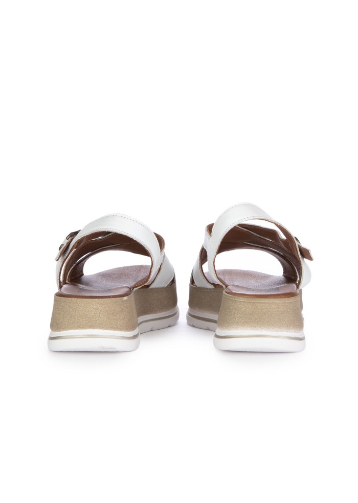 damen sandalen bueno gekreuzten riemen weiss