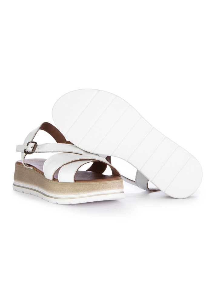 damen sandalen bueno gekreuzten riemen weiss