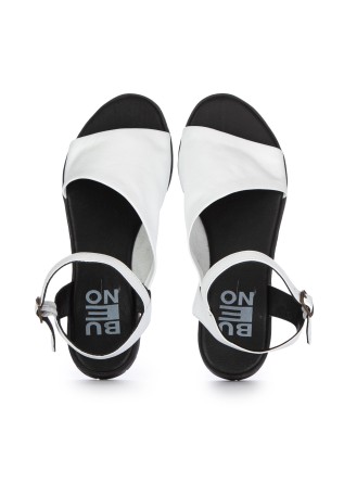 BUENO | SANDALEN OFFENER SPITZE WEIß SCHWARZ