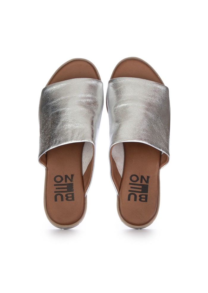 sandali donna bueno fascia larga argento