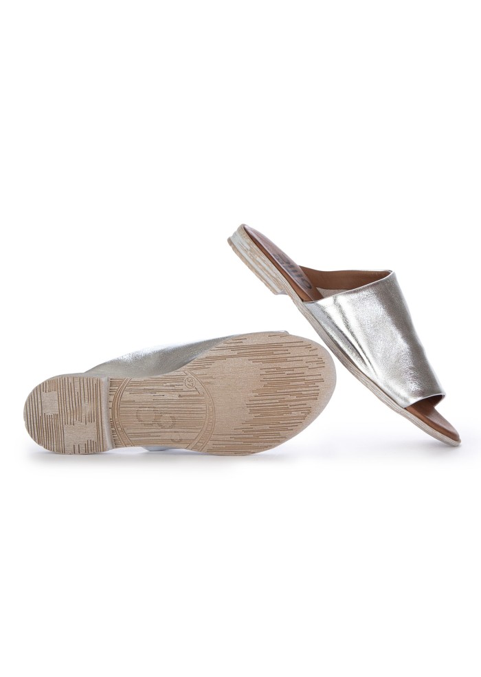 sandali donna bueno fascia larga argento