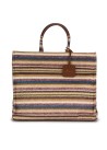 CHANDANA | BORSA SHOPPER CAMILLE MEDIUM BANES PRUNE MULTICOLOR