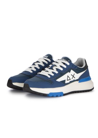 mens sneakers sun68 niki solid blue