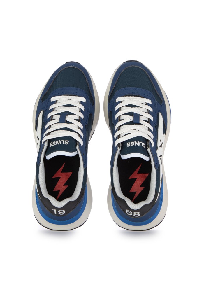 mens sneakers sun68 niki solid blue