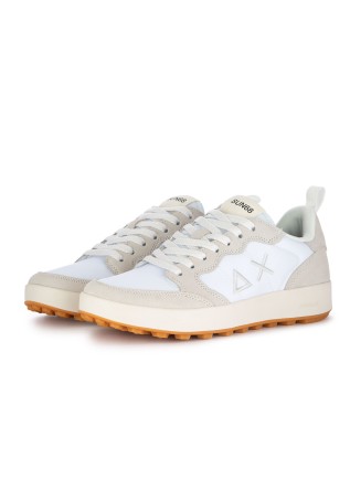 sneakers uomo sun68 genius bianco beige