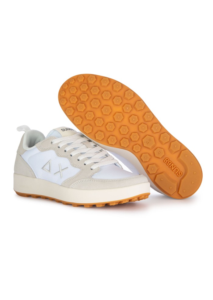 mens sneakers sun68 genius white beige