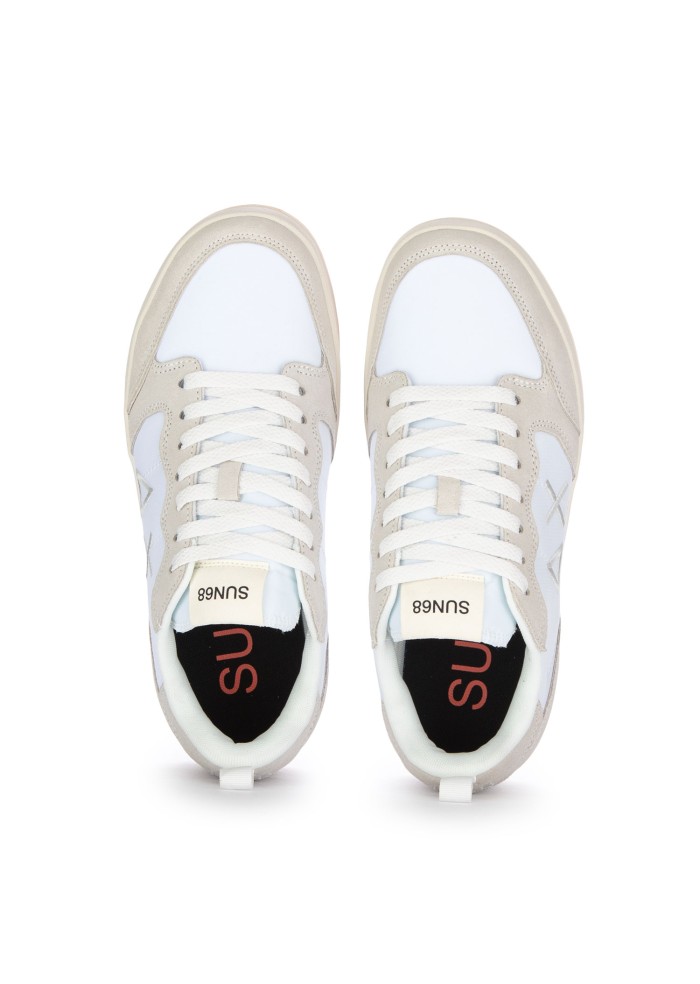 sneakers uomo sun68 genius bianco beige
