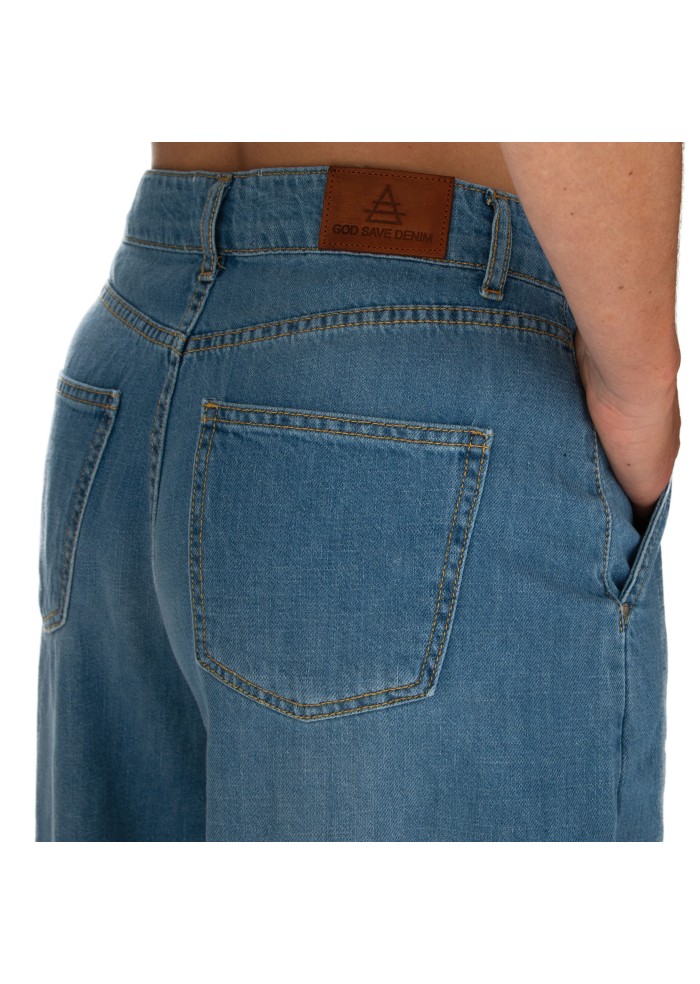 damen jeans god save denim fresia blau