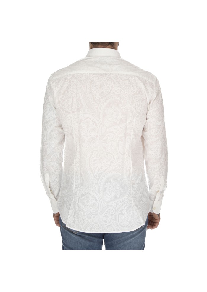 herren hemd bastoncino paisleymuster weiss