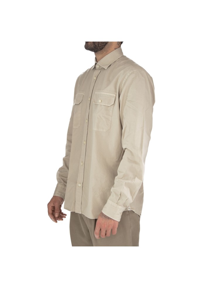 camicia uomo mastricamiciai luca tasche frontali beige