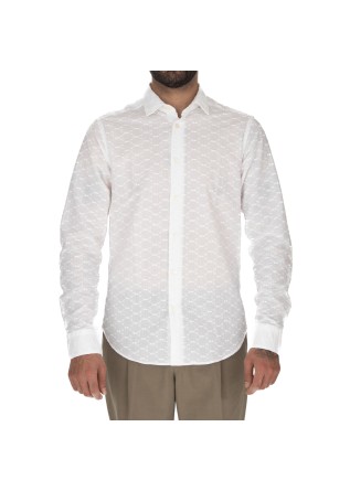 camicia uomo liberty rose ricami bianco