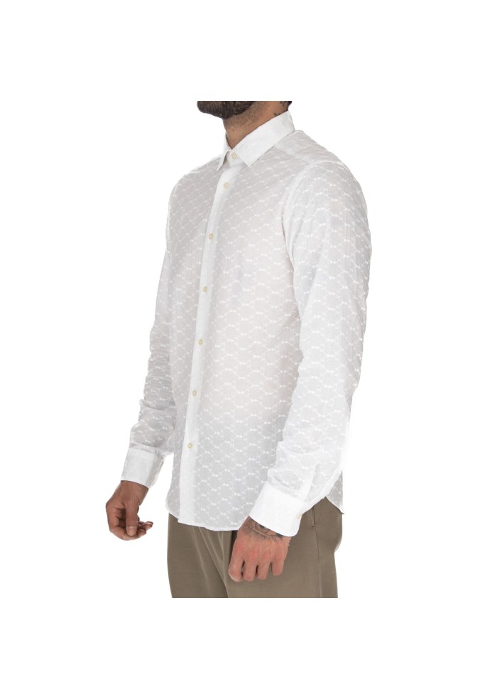 camicia uomo liberty rose ricami bianco