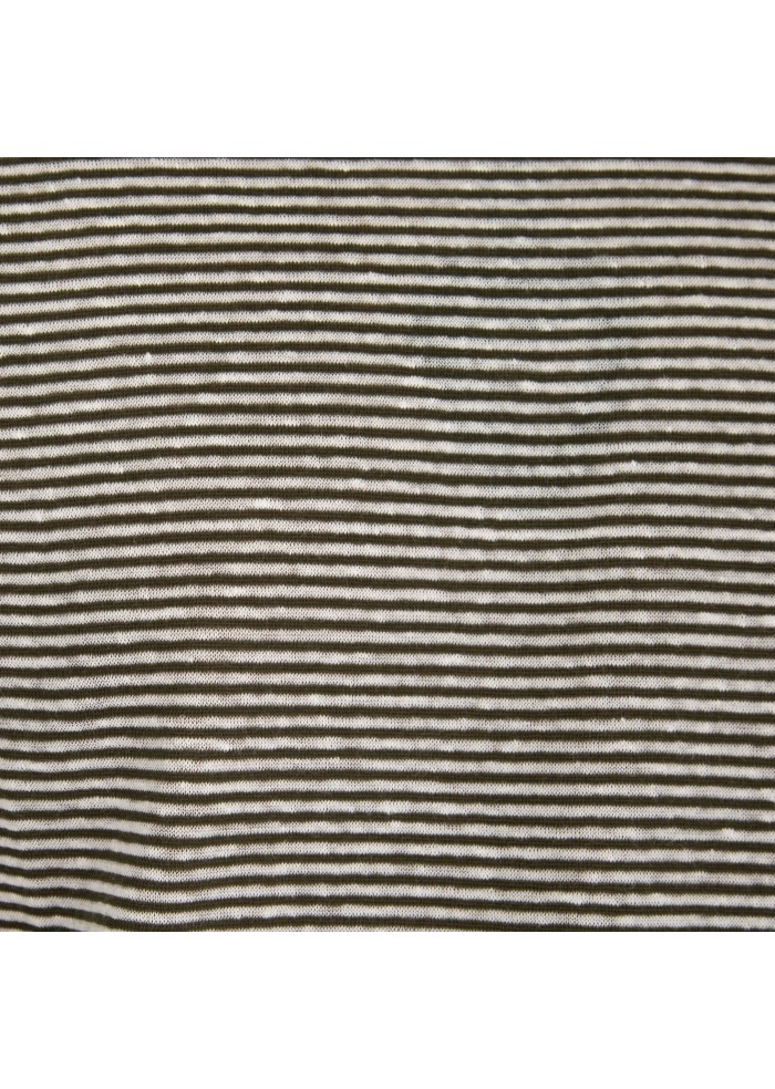 mens t shirt wool & co fine stripes green white