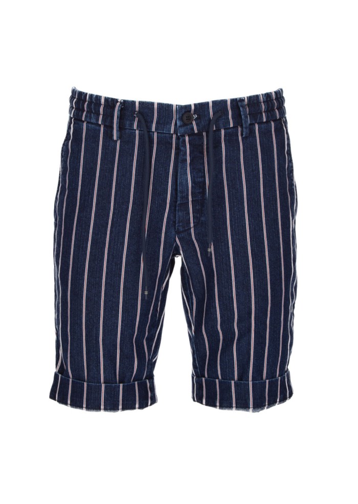 herren shorts masons milano joggers blau rot