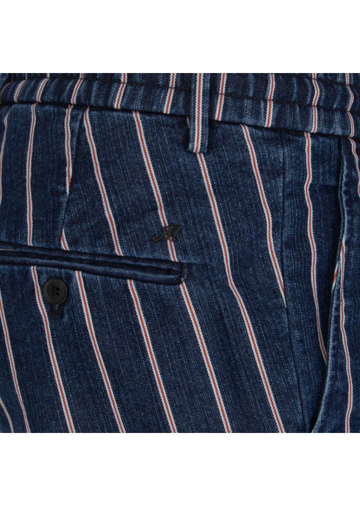 herren shorts masons milano joggers blau rot