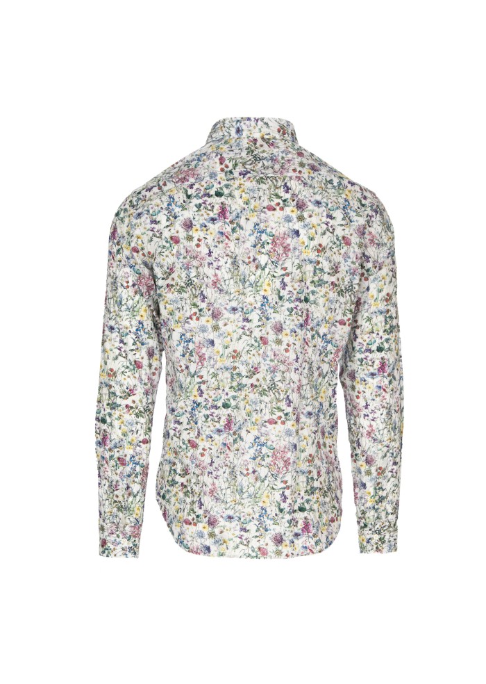 camicia uomo liberty rose blake motivo floreale bianco multicolor