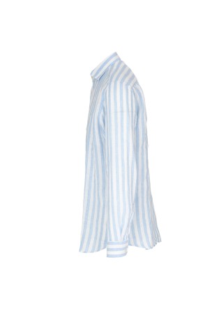 BASTONCINO | CAMICIA RIGHE VERTICALI BIANCO AZZURRO