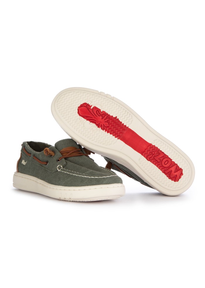 herren flache schuhe woz george canvas grun