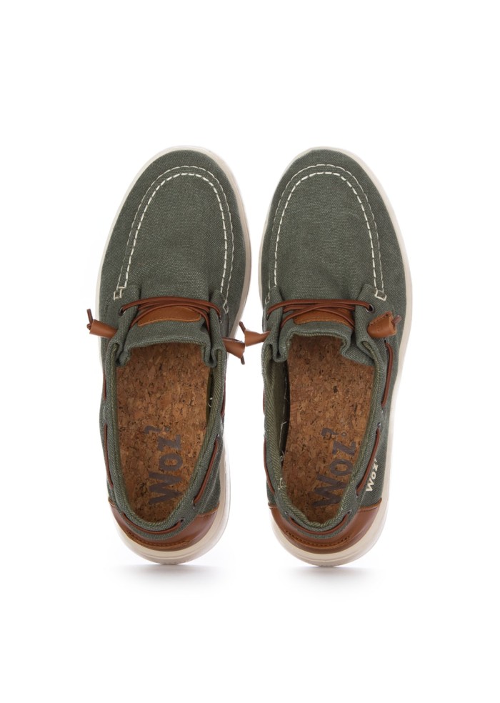 herren flache schuhe woz george canvas grun