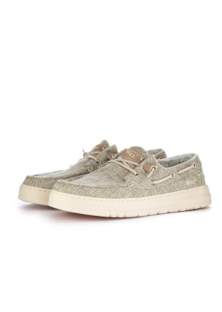 herren flache schuhe woz james grip lino beige