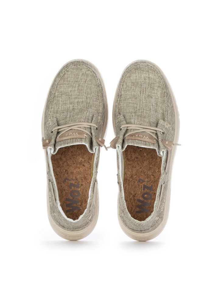 herren flache schuhe woz james grip lino beige