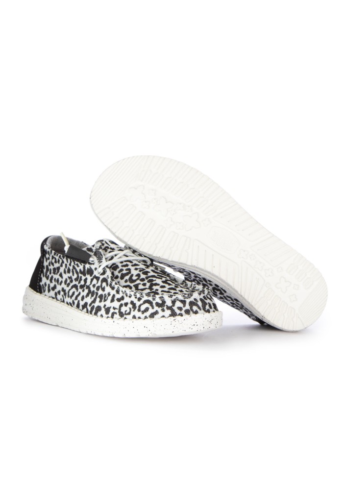 scarpe basse donna hey dude wendy leopard nero grigio