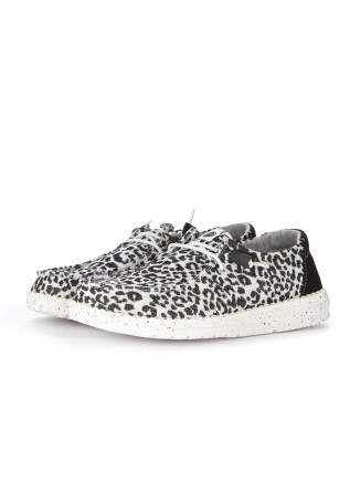 scarpe basse donna hey dude wendy leopard nero grigio