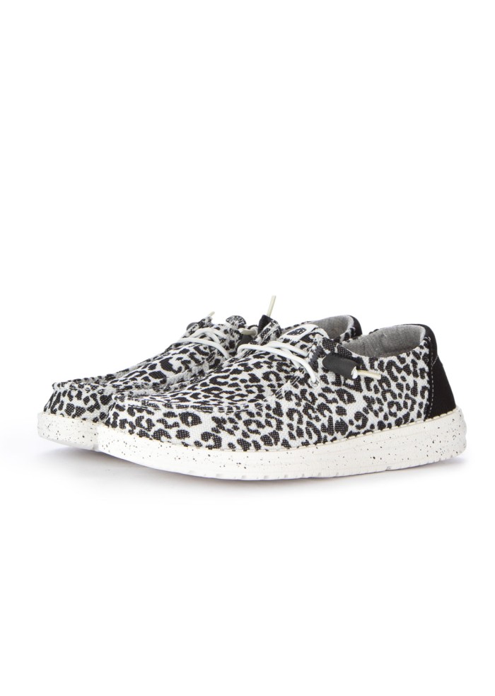 scarpe basse donna hey dude wendy leopard nero grigio