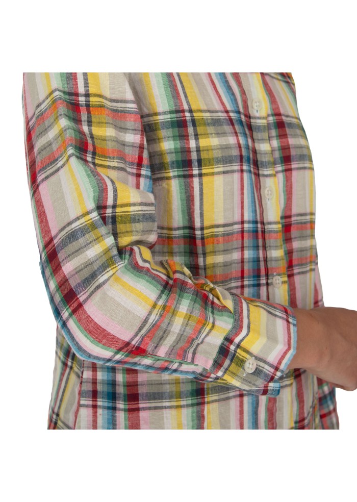 abito donna bastoncino camicione quadri multicolore