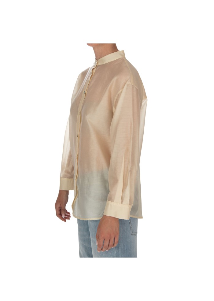 camicia donna kartika semi trasparente beige