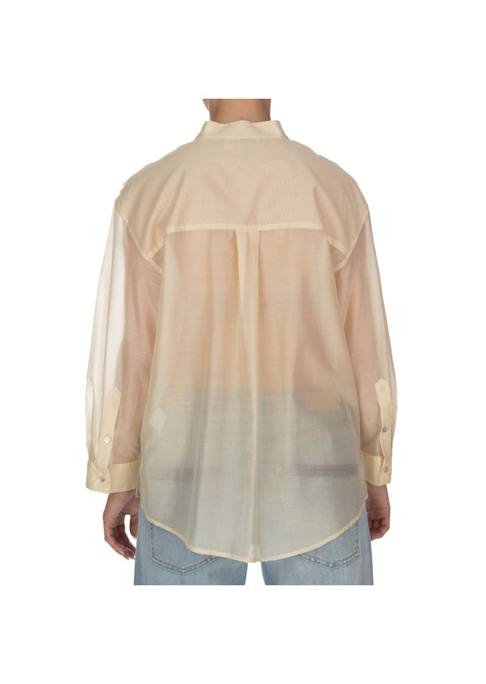 camicia donna kartika semi trasparente beige