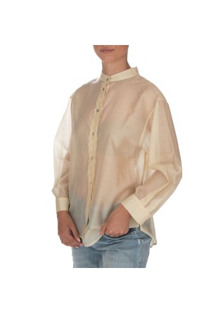 camicia donna kartika semi trasparente beige