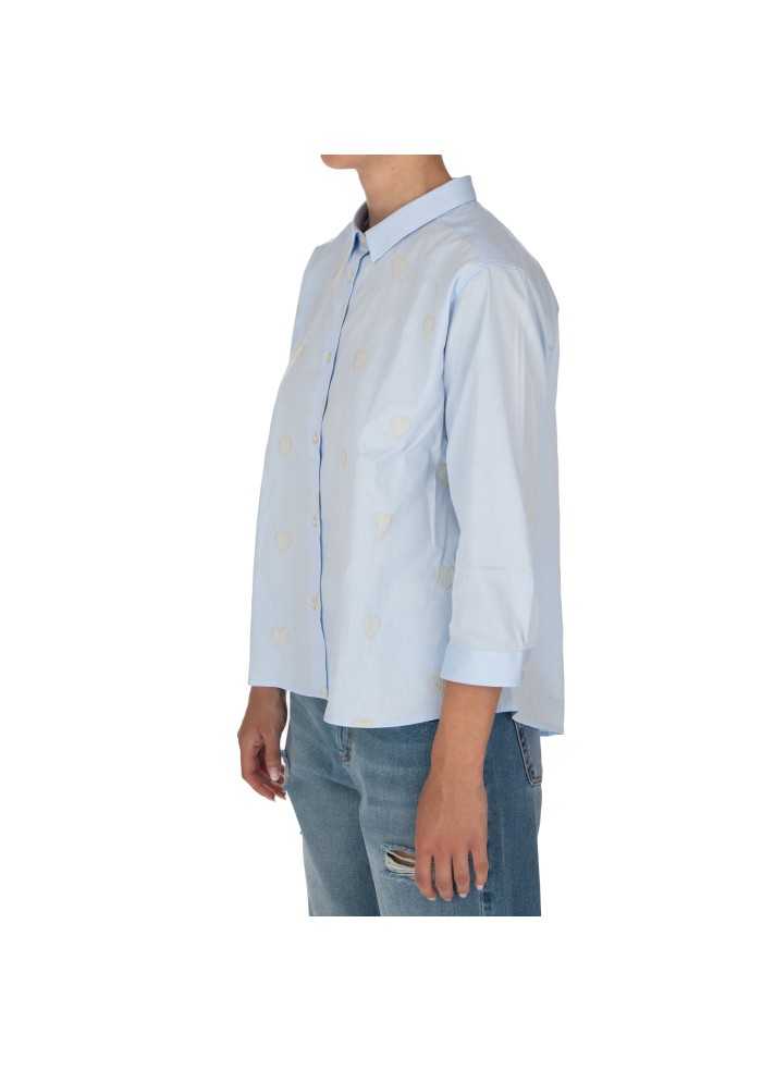 womens shirt liberty rose claudia cuoricini light blue