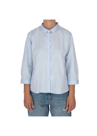 LIBERTY ROSE | CAMICIA CLAUDIA CUORICINI AZZURRO