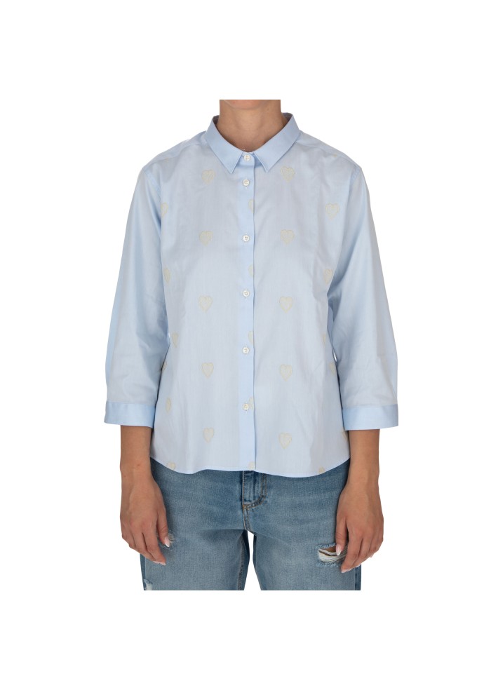 womens shirt liberty rose claudia cuoricini light blue