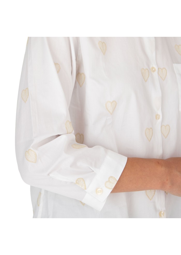 womens shirt liberty rose claudia cuoricini light white