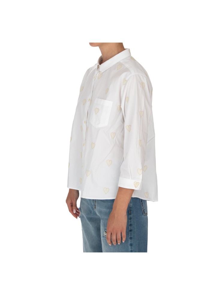 womens shirt liberty rose claudia cuoricini light white