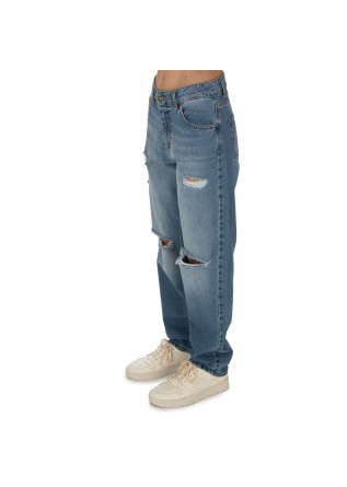 GOD SAVE DENIM | JEANS MARGHERITA SLIM CROPPED BLAU
