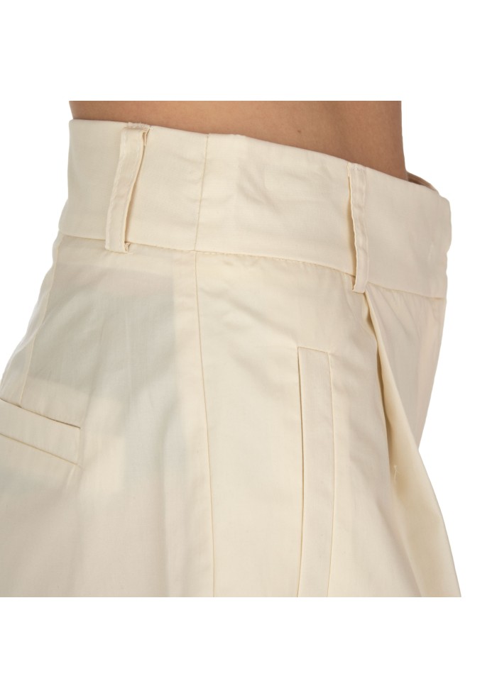 womens shorts balti front pleats cream white