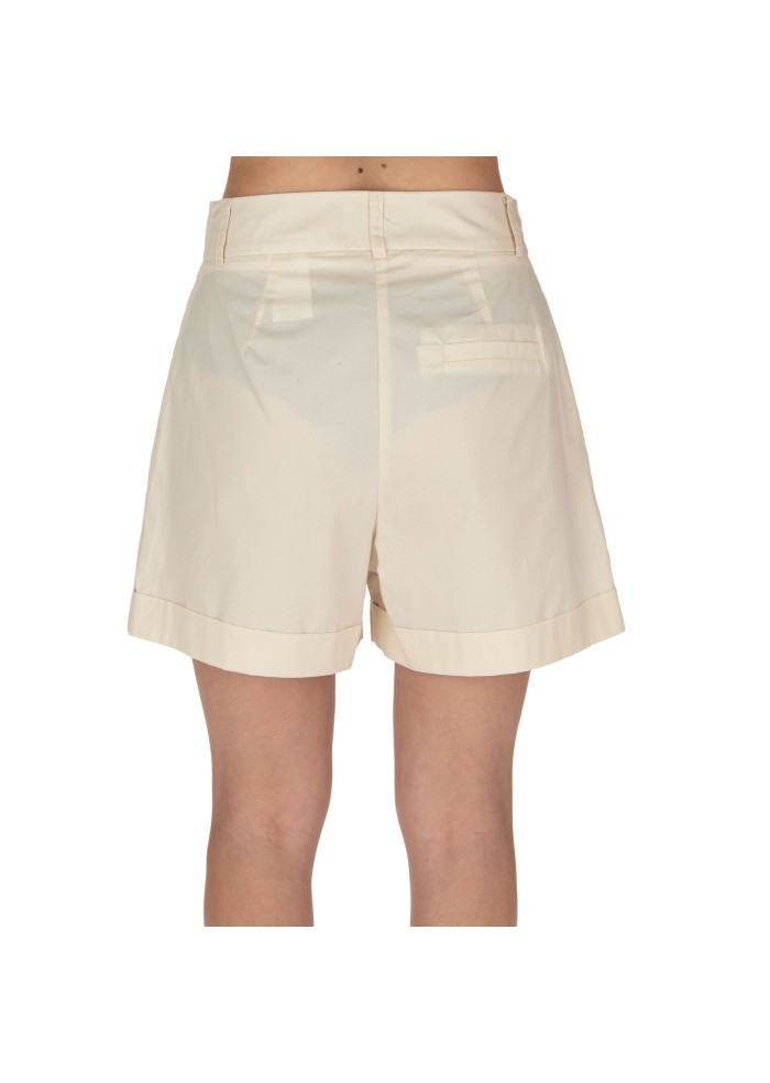 womens shorts balti front pleats cream white