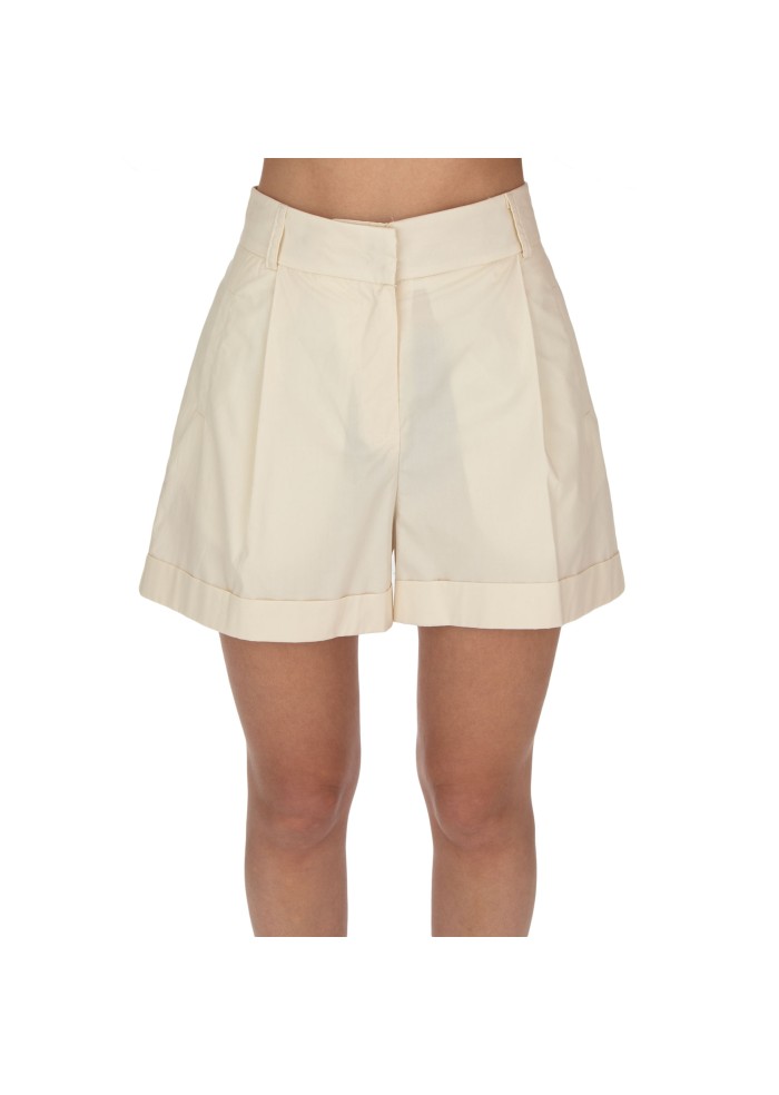 womens shorts balti front pleats cream white