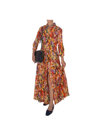 womens dress bastoncino abstract print multicolor