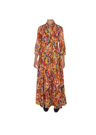 BASTONCINO | DRESS ABSTRACT PRINT MULTICOLOR
