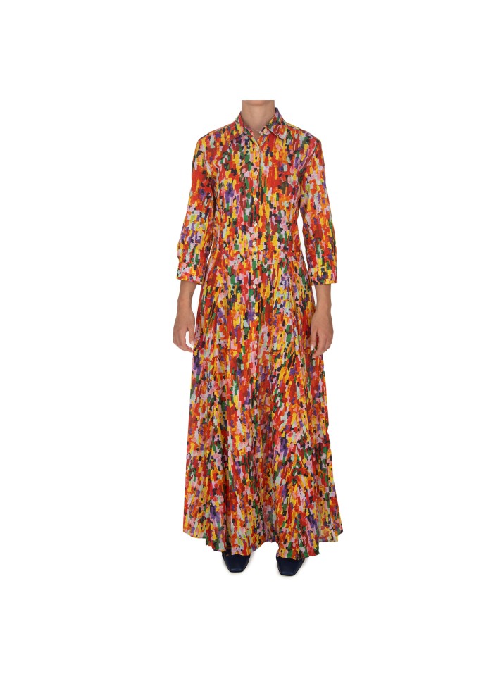womens dress bastoncino abstract print multicolor