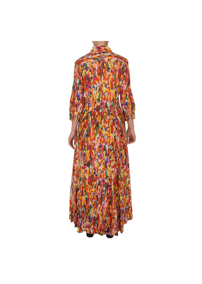 womens dress bastoncino abstract print multicolor